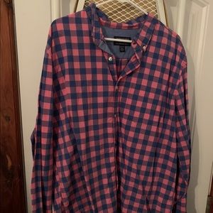 Pink and Blue Plaid Button Down